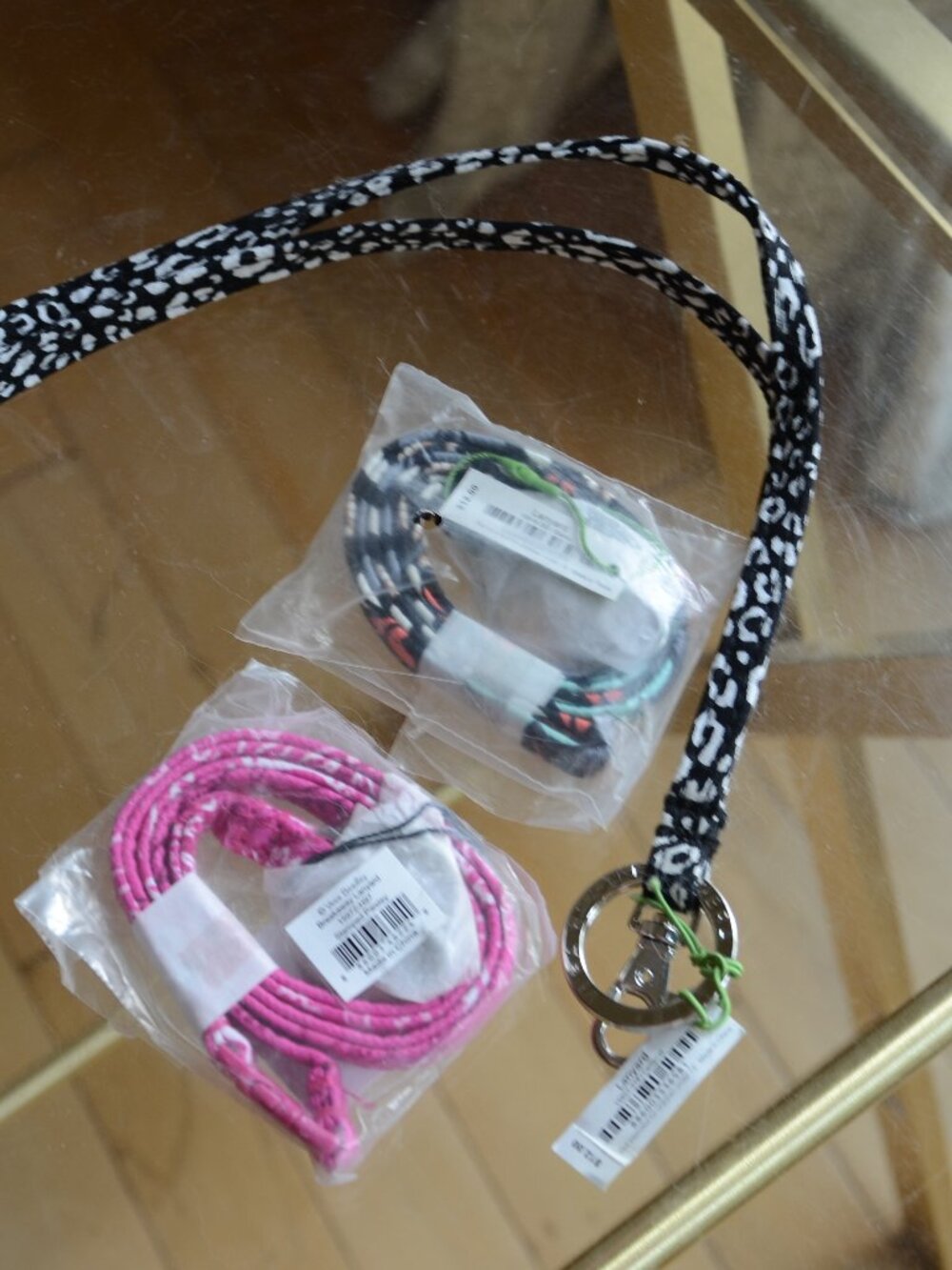 Lot of 3 Vera Bradley Lanyards stamped paisley camocat sierra
